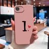 Чехол для телефона Apple iPhone 16e 16 15 14 13 Pro Max Plus, симпатичный красный узор в виде сердца и букв, мягкий силиконовый защитный чехол от падения для Apple Shell