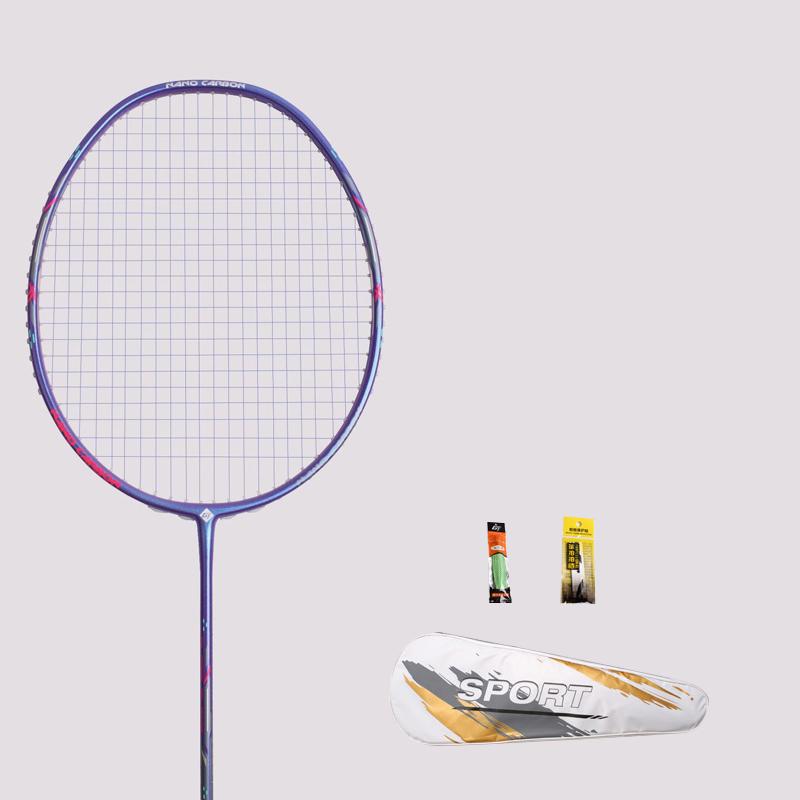 23 фунта бадминтонная ракетка углеродное волокно мужчина женщина взрослый высокая эластичность прочная основная ракетка для атаки защита Соревновательный уровень