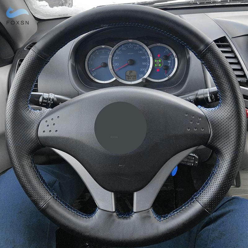 Автомобильные аксессуары, перфорированная кожа, внутренняя крышка рулевого колеса, наклейка, отделка для Mitsubishi Pajero 2008 2009 2010 2011 V73