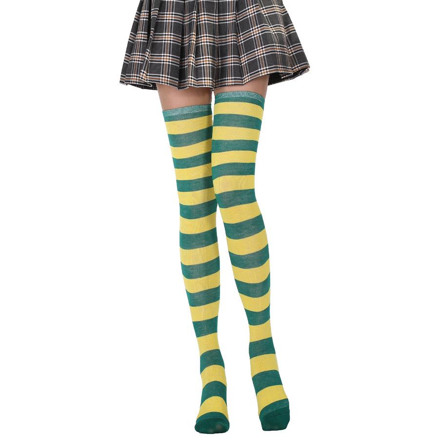 new Cute Socks Stockings Women's Japanese-style Blue White Stripe Knee Socks Legs Socks COSPLAY Anime WOMEN'S Socks