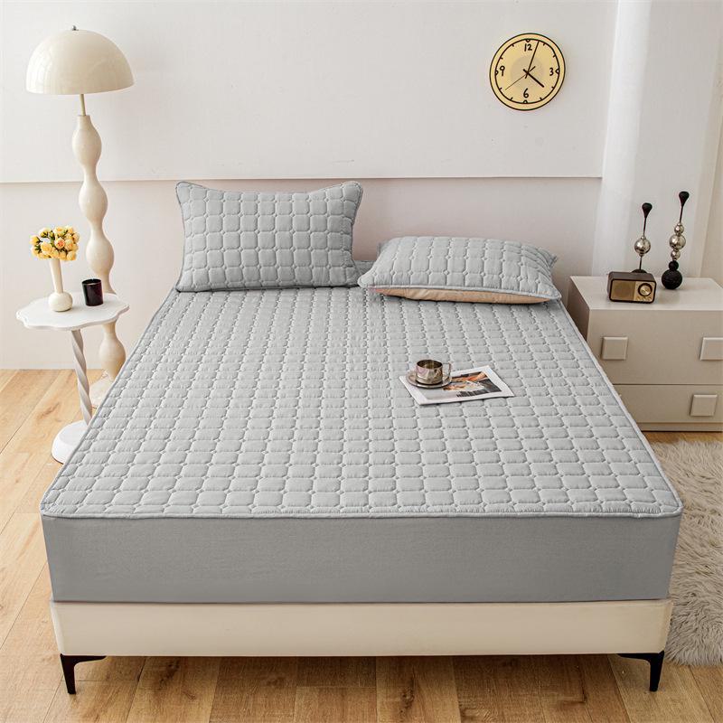 Комплект защитных чехлов для матраса из соевого стеганого материала премиум-класса: Класс А, 3-х предметный, включает чехол для матраса, наволочку и покрывало для младенцев и беременных.