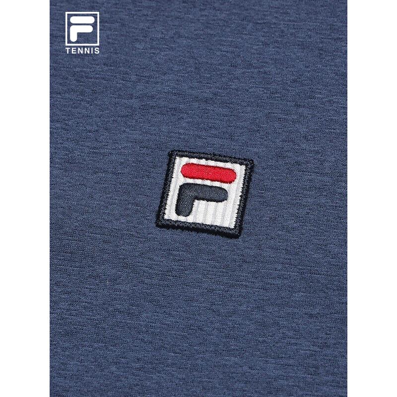 Fila Мужская классическая вязаная футболка с круглым вырезом и коротким рукавом