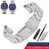 Сплошной стальной ремешок для часов Seiko, металлический ремешок для мужчин, 22 мм, с инкрустацией из перламутра и черепахового панциря, модели SRPE99K1 srpa21 srp777 srpc25