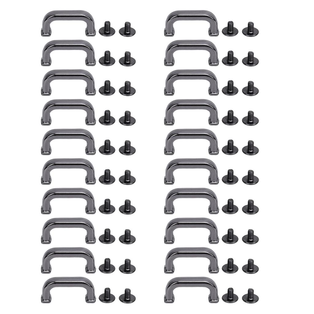 20 шт. Пряжка-арка квадратная 17x8x5 мм сплав D-образное кольцо соединительная пряжка с винтами PH для сумки ручки