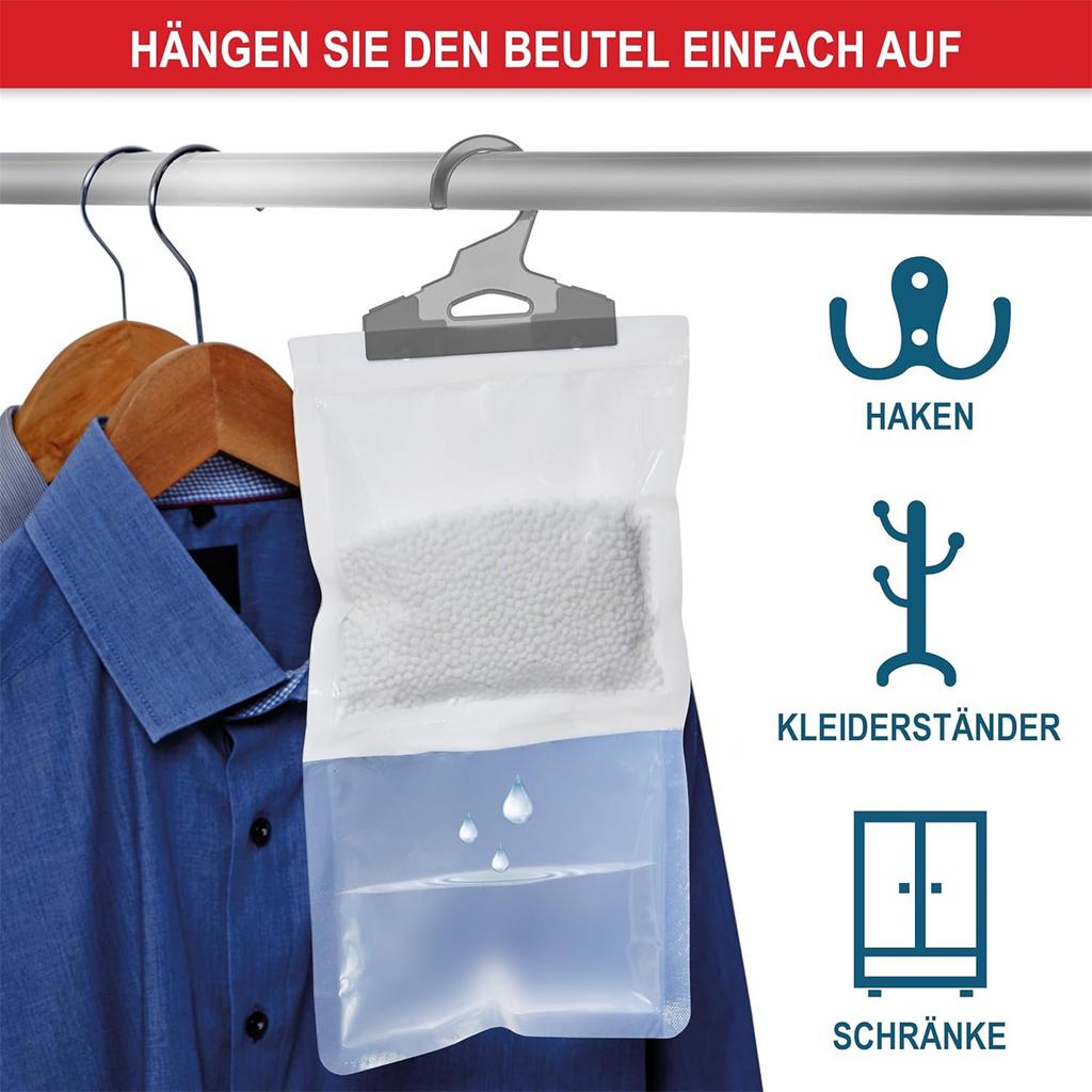 10 шт. Пакет осушителя для шкафа Поглотитель влаги Удалитель от влаги, плесени и запаха в спальне, ванной комнате, гараже, кухне