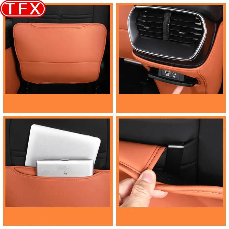 For BYD Sealion 7 2024 2025 Car Styling PU Leather Anti Kick Mat Pad Anti-kick Protector Mats Seat Back Protector Accessories