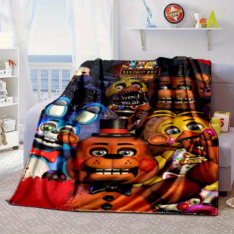 Five Nights At bears Horror Blanket Flannel Blanket for bed, sofa, Camping, Hiking, Picnic Essentials, gift for family Fan gifts