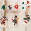 10/30/50Pcs Christmas New Year Party Decor Wooden Clip Photo Wall Clip DIY Christmas Decorations To Decorate The Christmas Tree