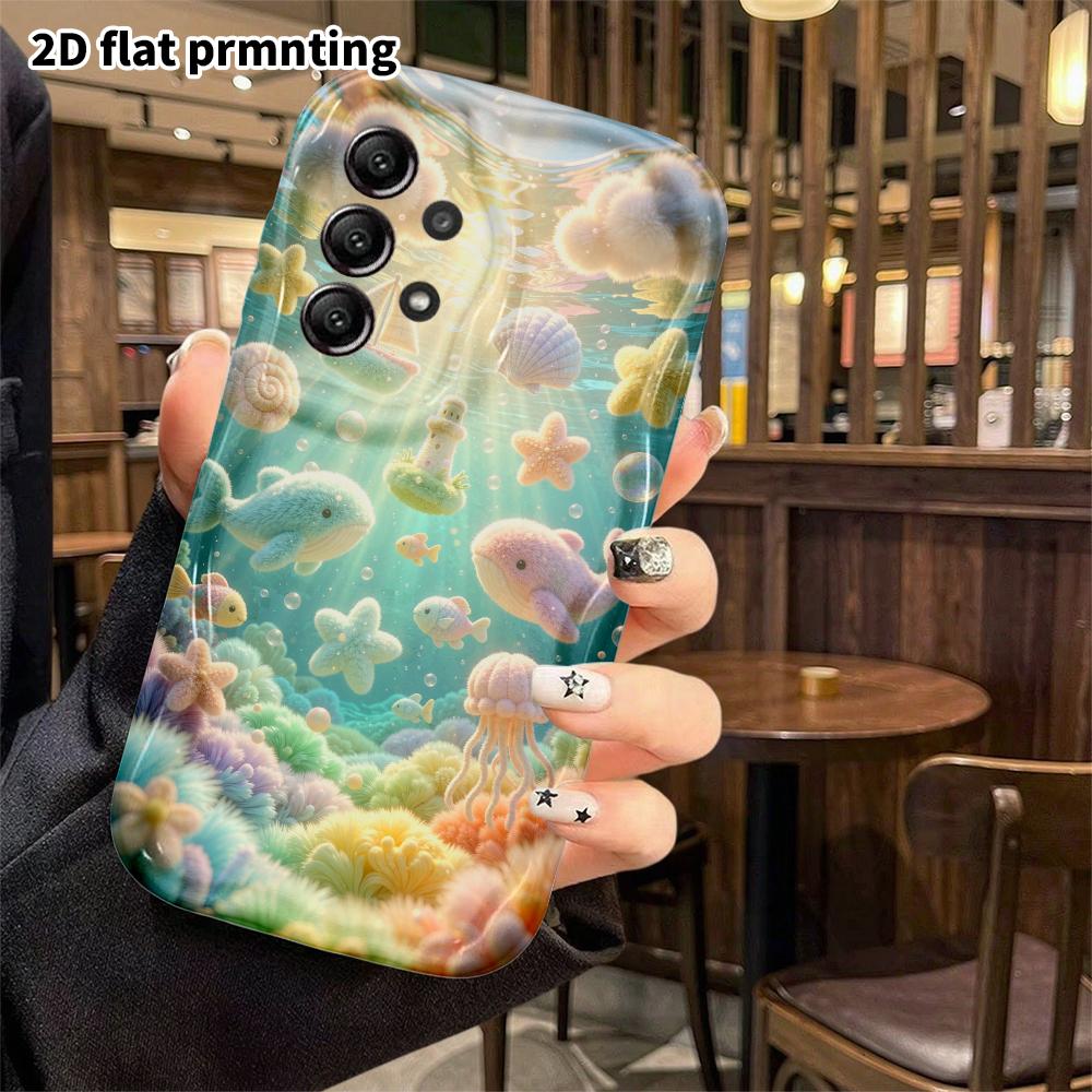 Чехол для телефона: 2D плоский, подходит для Samsung Galaxy A34 A35 M05 M06 S20 S22 S21 FE Plus 5G, подводный мир, идеальный подарок на Рождество и Хэллоуин