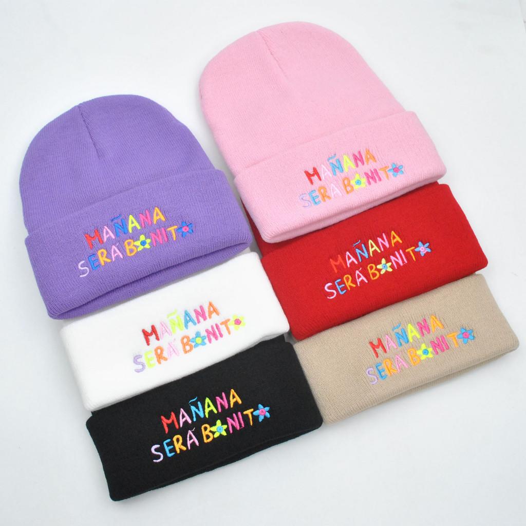 Letter Knit Cap For Adults Windproof Cold Weather Casual Accessory