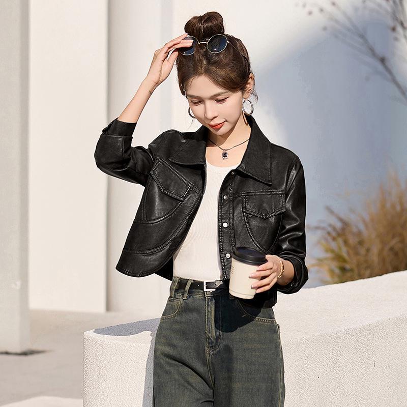 Женская модная куртка из овчины в гонконгском и корейском стиле