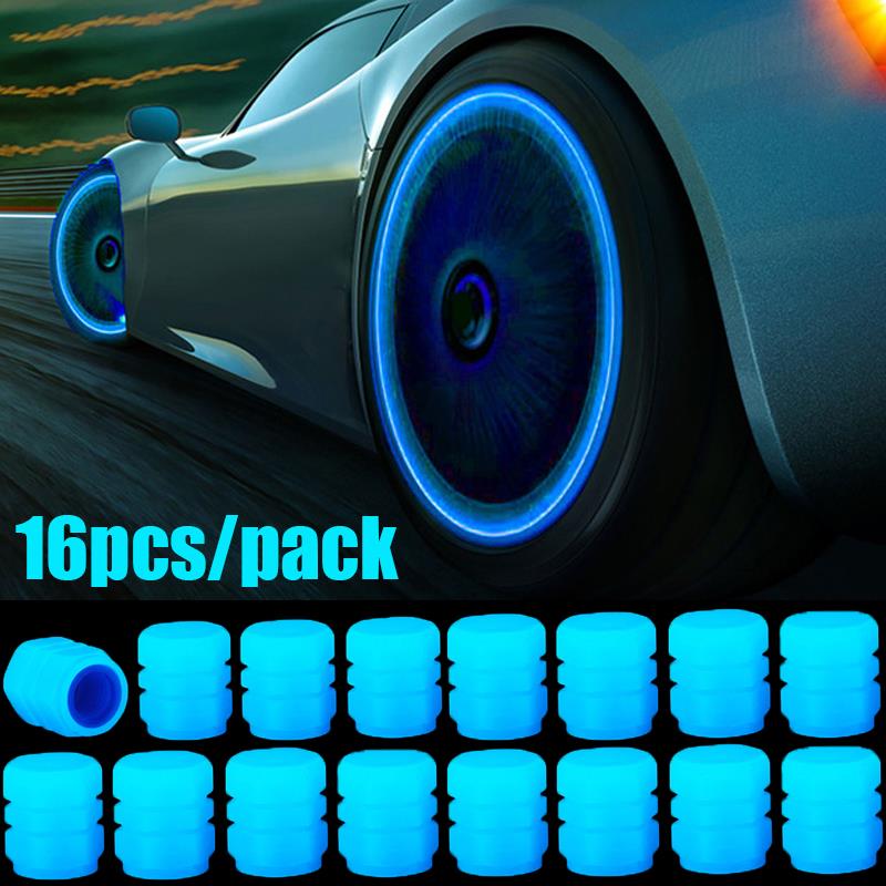 Luminous Wheels Tire Air Cap Cover Fluorescent Night Glowing Tyre Valve Caps Auto Wheel Valve Stem for Car,SUV,Motorcycles,Truck Stem Caps1