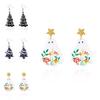 Acrylic Geometric Ghost Dangle Earrings With Electroplated Finish For Stylish Women