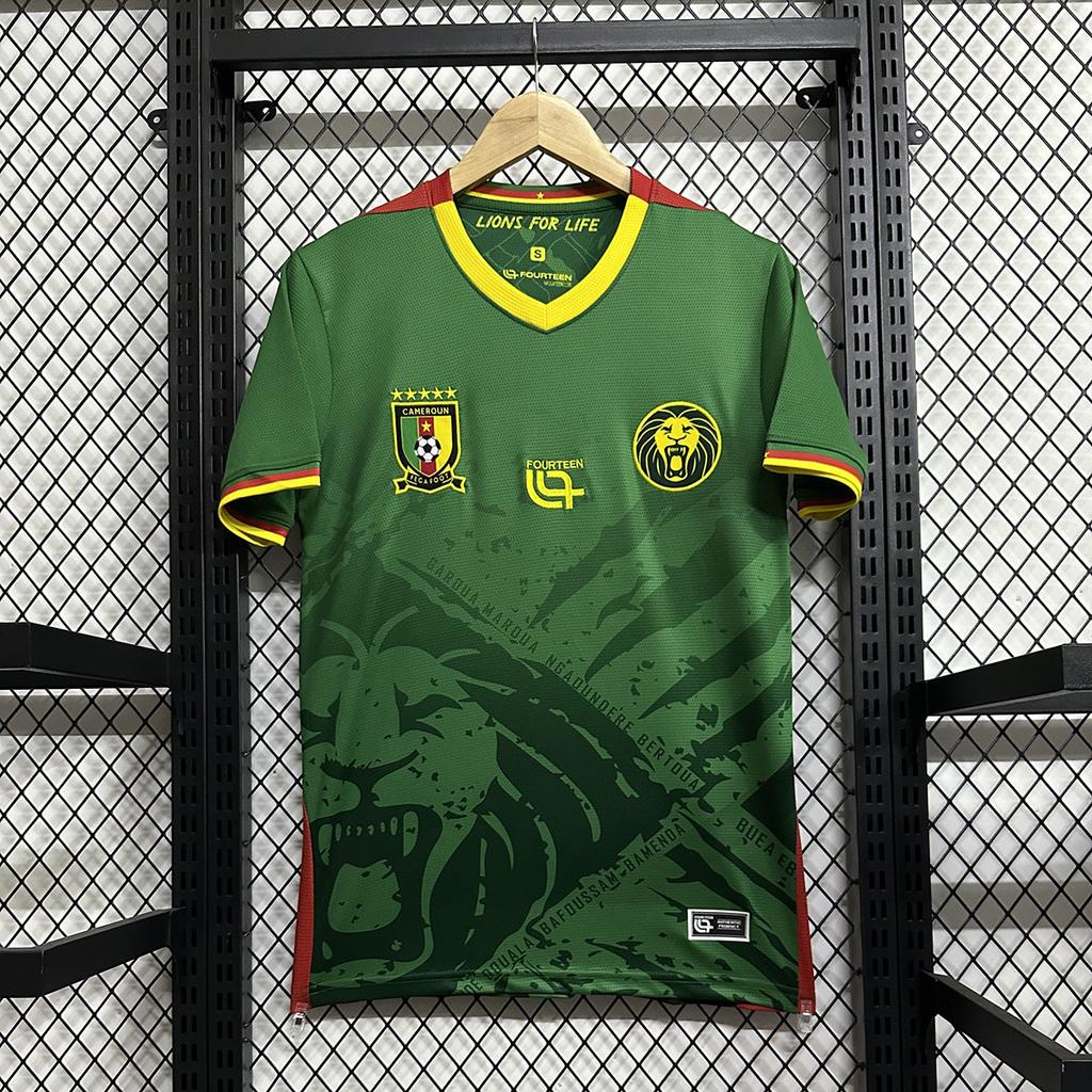 Cameroon Home and Away Jerseys 2024 Custom World Cup National Team Soccer Shirts Short Sleeve Tops Cross-border Delivery Fan Edition