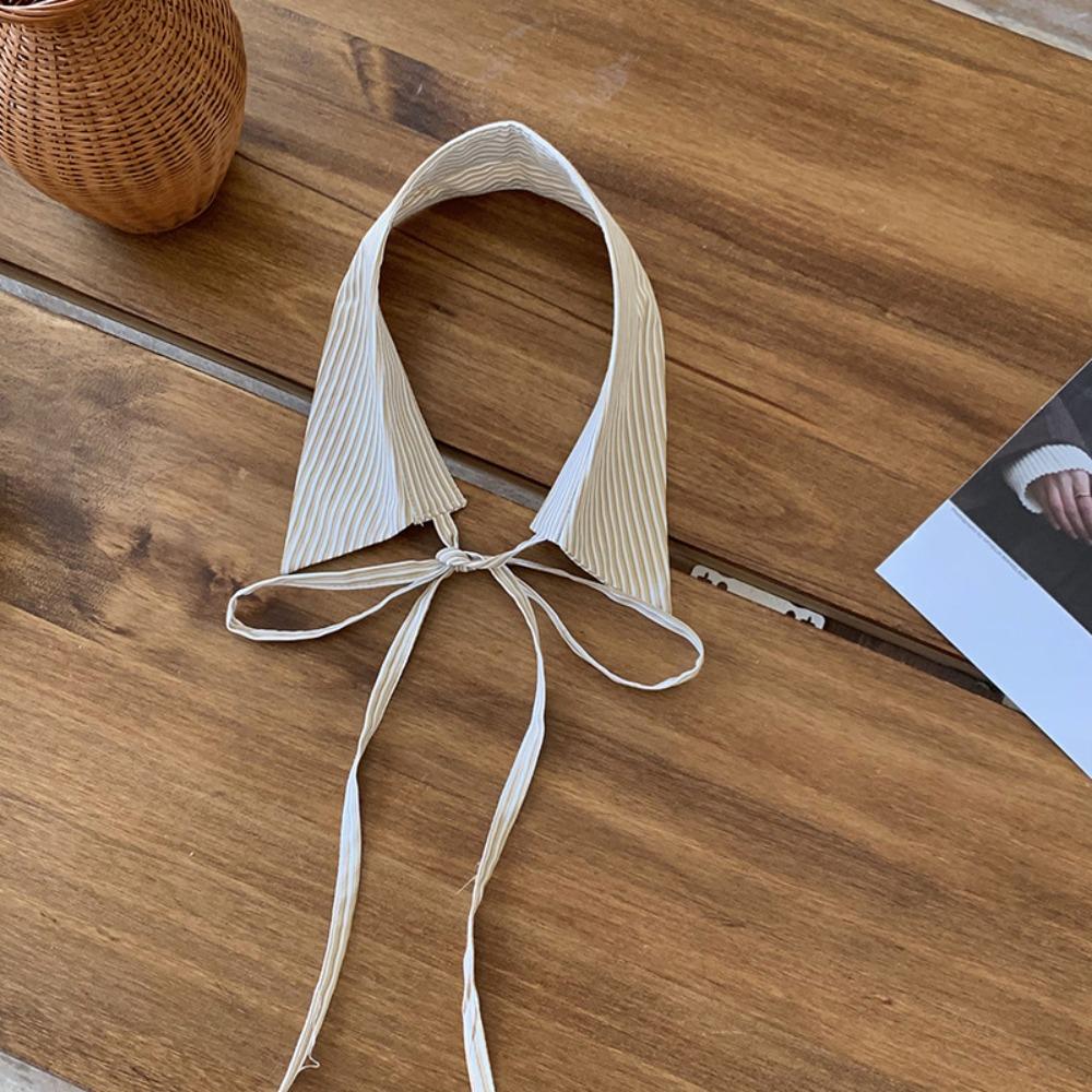 Plaid Blouse False Neckwear Comfortable Women's Detachable Collar Women/Girls