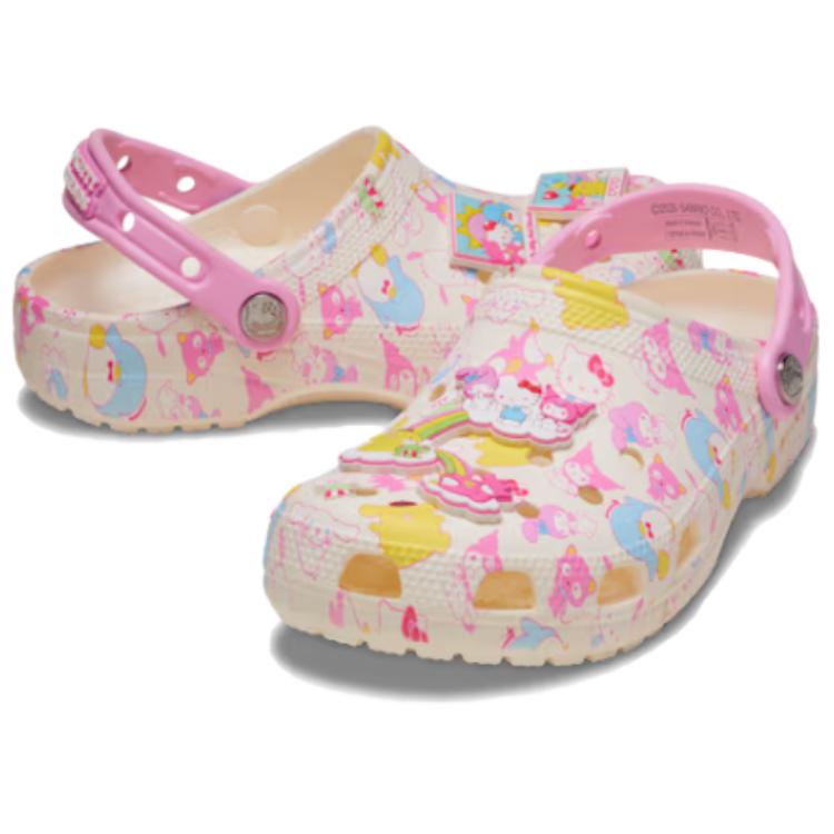 Crocs Hello Kitty Розовые Многоцветные Классические Деревянные Клоги Унисекс Розовые 212684-90H