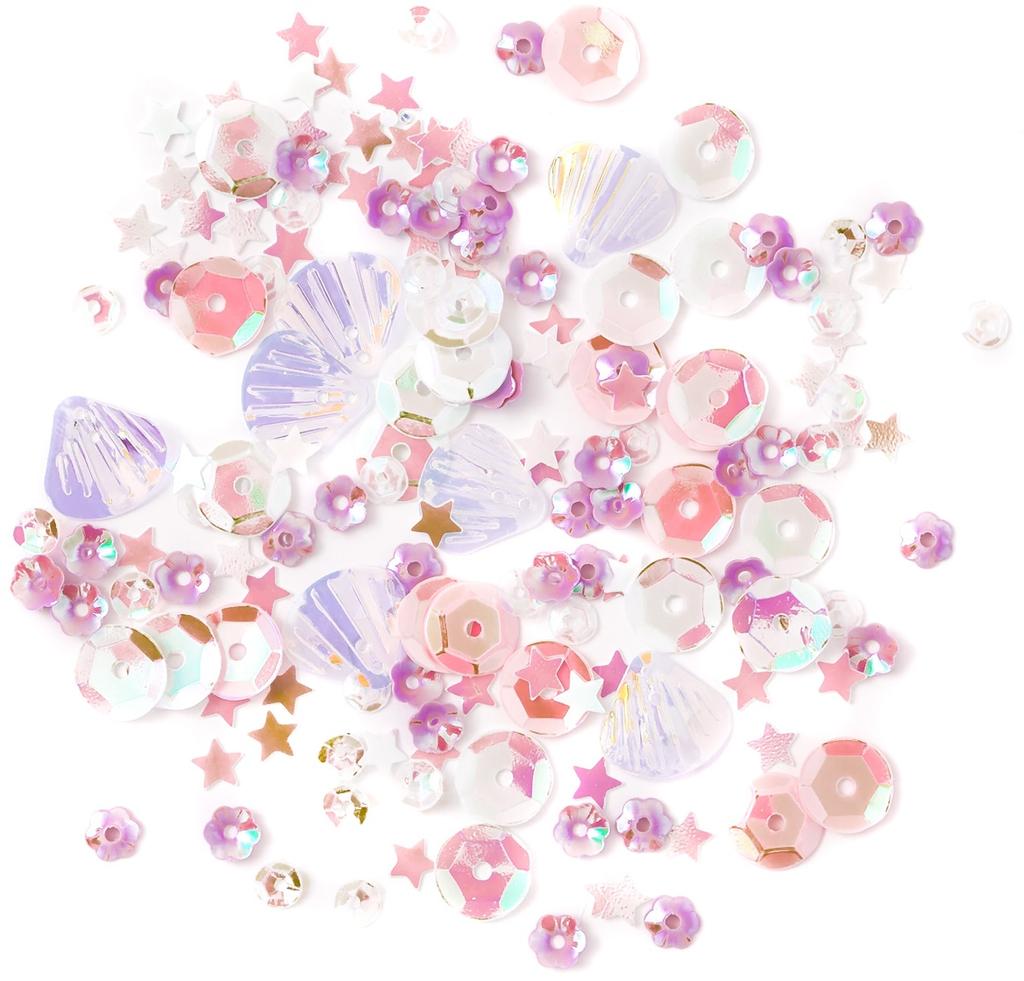Iridescent Decorative Sequins Unicorn Shells 15G