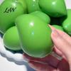 Interactive Sensory Toy Crunchy Mango Squeeze Stress Ball, Color Changing Fidget with Crisp Tactile Reliever Sound, High Elastic Decompression