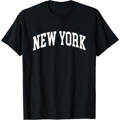 Нью-Йорк - NYC - Дизайн в стиле ретро - Классическая футболка(1)