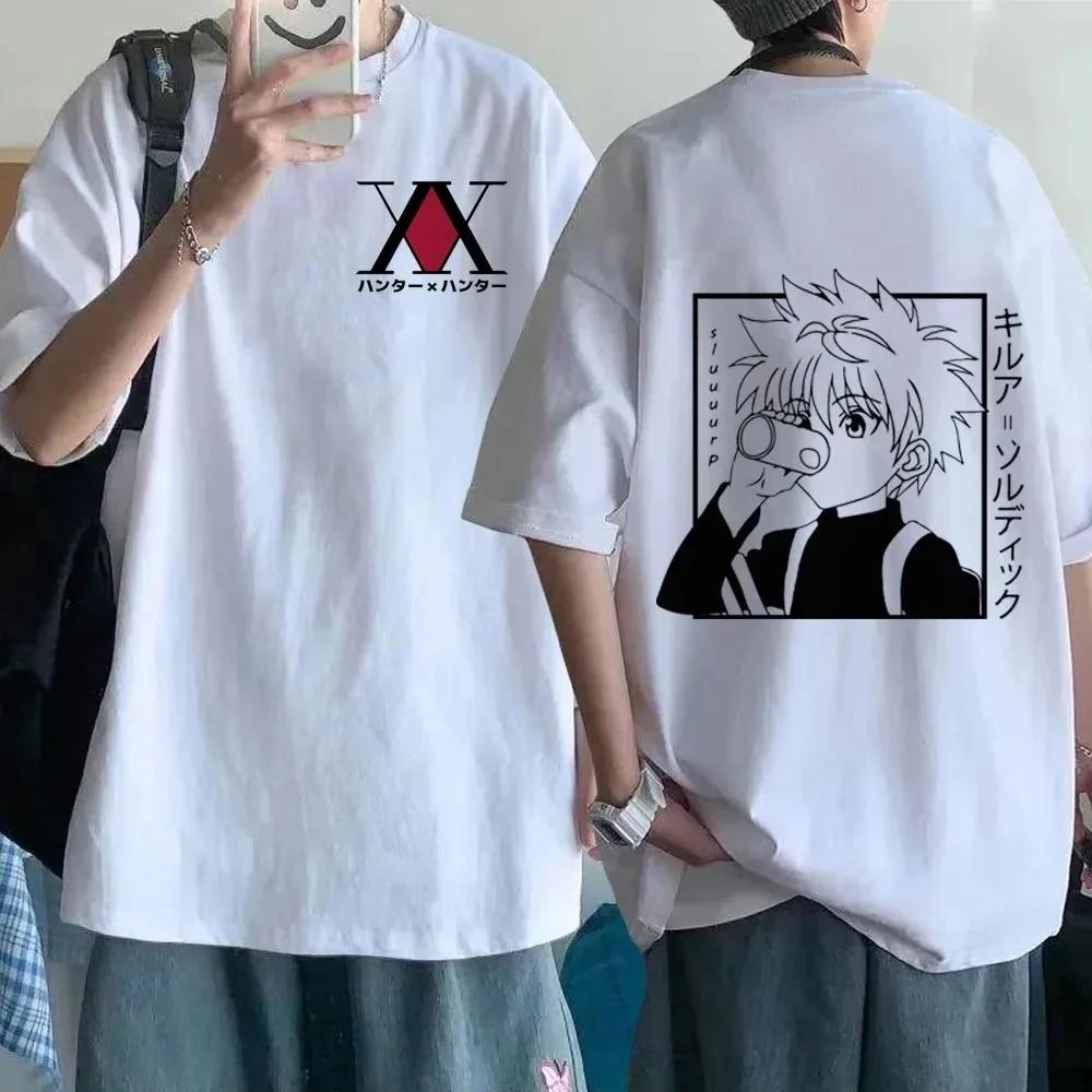 Летняя унисекс женская хлопковая футболка, топ Kawaii Hunter X Hunter, футболка Killa Zoldyck, повседневная футболка Comic Street, одежда