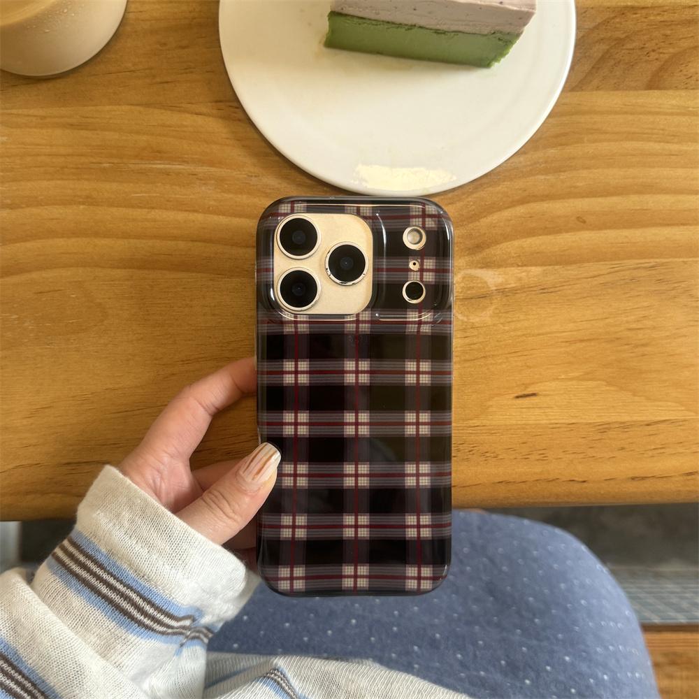 Корейский INS стильный клетчатый чехол для телефона для iPhone 15 14 Pro Max 13 17 16 Pro Fundas силиконовый ударопрочный противоударный милый защитный чехол