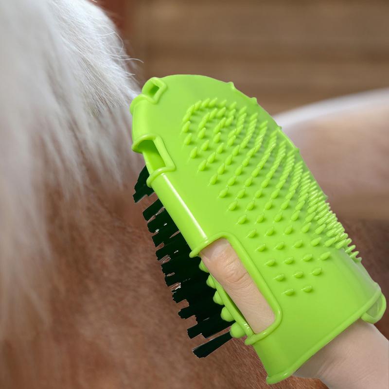 Horse Brushes for Grooming Dense Bristle Handheld Horse Washing Brush Versatile Grooming Tool for Bathing Washing Shedding