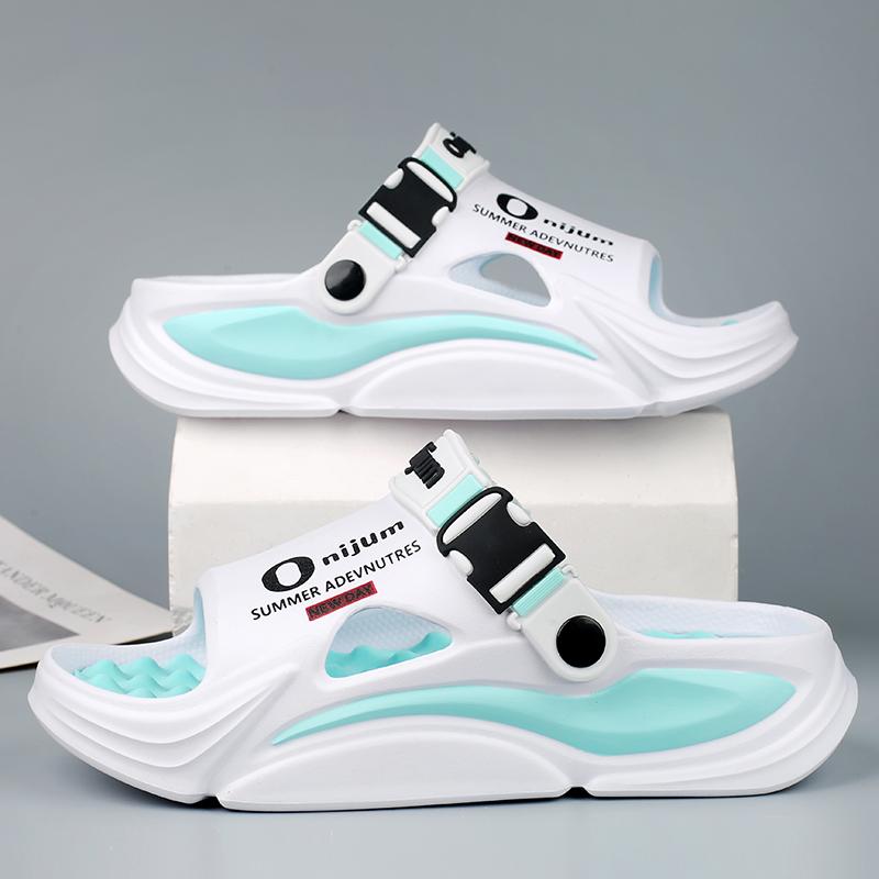 Летние мужские массажные тапочки для дома и улицы, сандалии для пляжа, удобные мягкие шлепанцы, сабо, повседневная обувь для мужчин и женщин, домашние тапочки