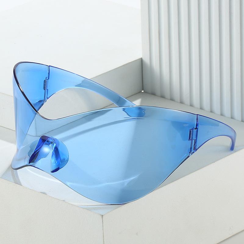 European and American large-frame sunglasses women's tide YK millennial frameless cycling sunglasses men's explosion