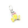 [G6486] - Yellow 'Frog' Silver Pendant S&B