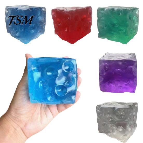 Sensory Stress Toy Shapeable Cheese Cube Squeeze Toy, Anxiety Relief Block Office Relaxation Gadget Fake Pinch Home Tool Reduction