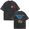 Rapper Bad Bunny Vintage Washed T Shirts Debi Tirar Mas Fotos DTMF Album Tshirts Mens Clothing Fashion Hip Hop Cotton Tshirt