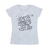 Womens/Ladies Mickey And Minnie Mouse Kiss Sketch Cotton T-Shirt
