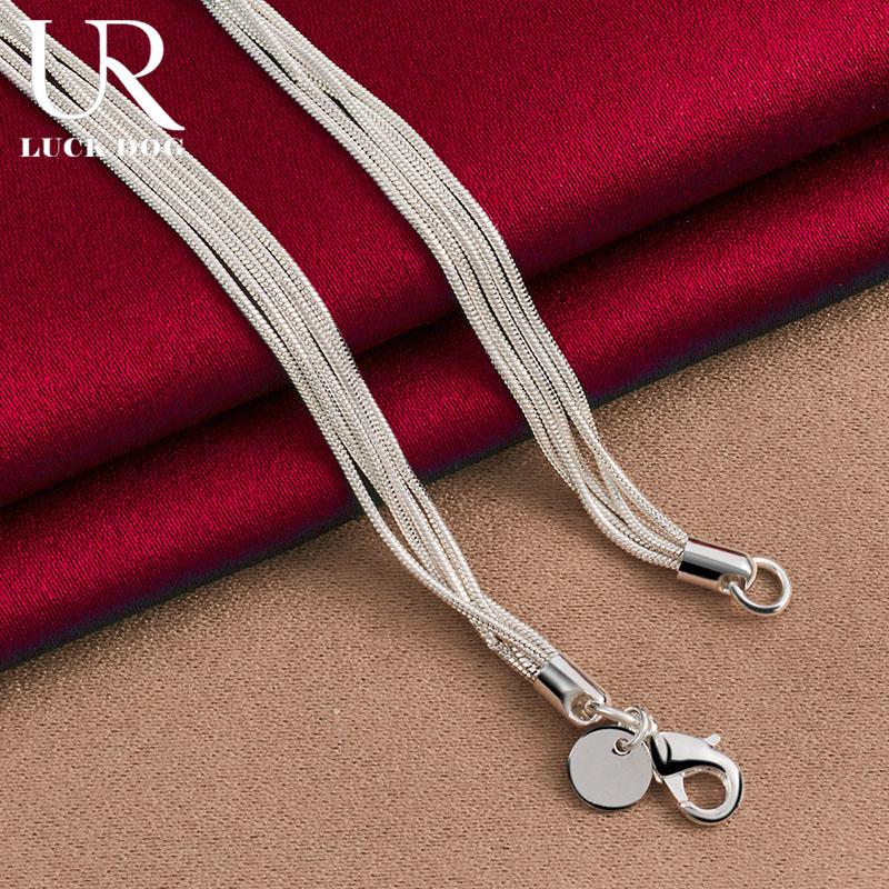 Ожерелье из стерлингового серебра 925 пробы с цепочкой-змейкой и бабочкой, модные свадебные украшения