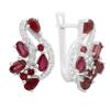 Silver Earrings with Natural Ruby 4.384ct (2159551)
