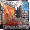 Весна Осень Женский Шелковый Квадратный Шарф Шаль Китайский Стиль Полиэстер Сатин Хиджабы Шарфы Женские Шелковые Шарфы Кофе 90*90см