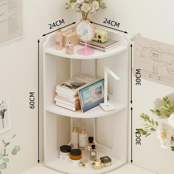 Треугольная угловая полка-стеллаж для хранения настенная - Многоуровневая кухонная полка для книг