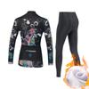 Зимние флисовые трикотажные изделия для езды на велосипеде, комплект одежды для велоспорта, сохраняющий тепло, женский костюм с длинными рукавами для велосипедной одежды