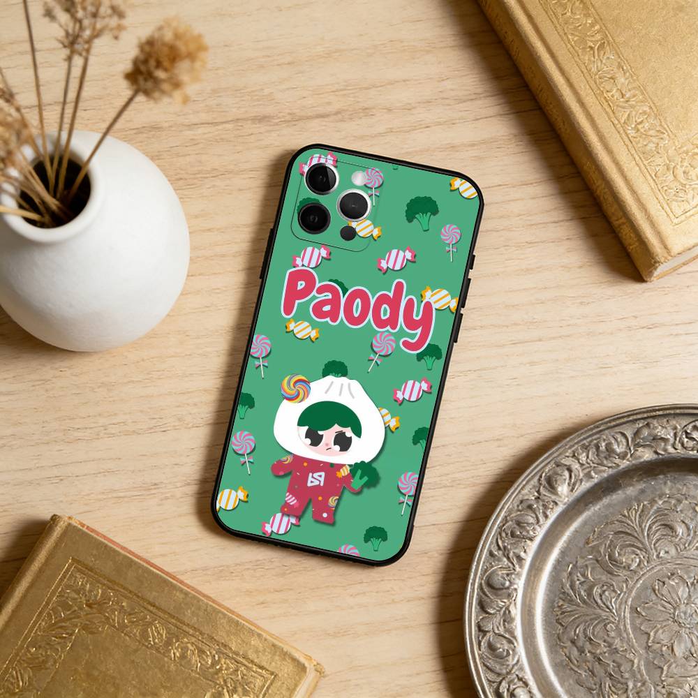 P-Paody-DY BounPrem Мягкий Силиконовый Черный Чехол, Чехол для Телефона Для iPhone 17,16,15,14,13,12,11 Plus,Pro Max,XS