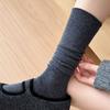 Шерстяные гольфы для женщин, толстые и теплые для осени и зимы, однотонные, универсальные, носки с ворсом для женщин, стройнящие длинные чулки