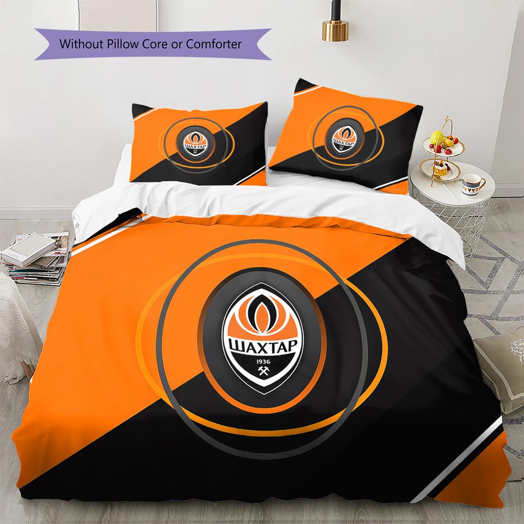 FC Shakhtar Donetsk RugPattern Bedding Quilt Set Quilt Cover Pillowcase Home Decoration Birthday Gift (1 * duvet cover + 2 * pillowcase, without core)