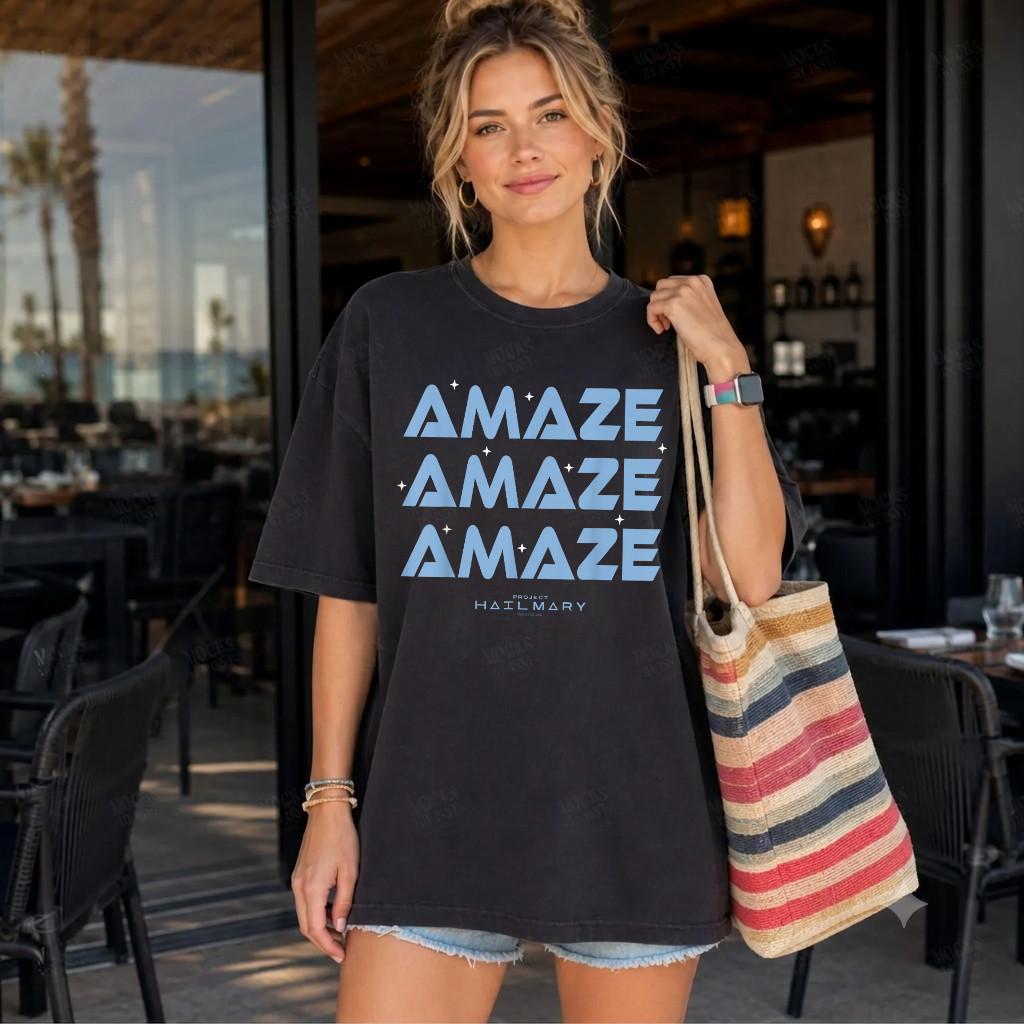 Comfort Colors® Project Hail Mary Amaze Repeat Typography Poster T-Shirt