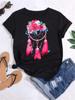 Fashion Feather Dreamcatcher T Shirt Women Harajuku Graphic Tees Shirt Femme Dream Catcher Women's T-shirt Clothes Tops Unisex