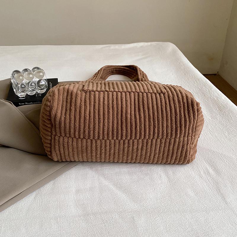 Autumn and Winter Large Capacity Women Shoulder Bag For Daily Used Corduroy Casual Tote Bags Ladies Commuting Handbags