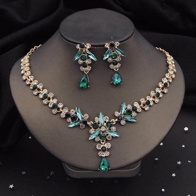 Великолепные роскошные комплекты свадебных украшений с фиалками и кристаллами для женщин, диадемы, ожерелье невесты, серьги, свадебный комплект с короной, аксессуары