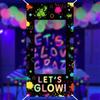 Рамка для фотобудки Let's Glow Неоновое граффити Реквизит для съемок Декорации для вечеринки в честь дня рождения Флуоресцентные принадлежности для вечеринки для взрослых
