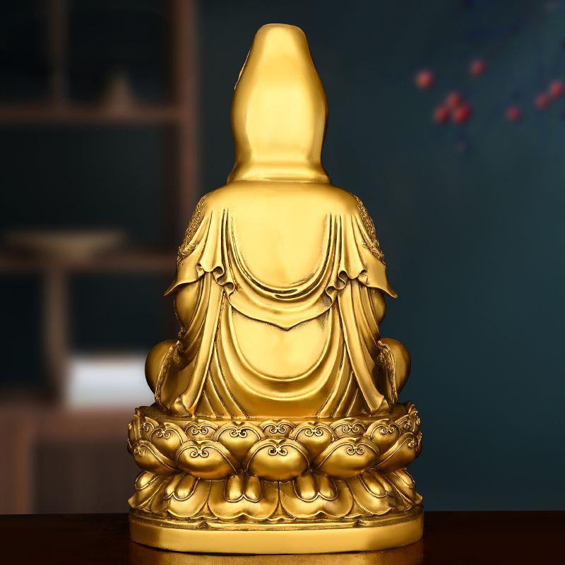 Латунная ветвь ивы Южно-Китайского моря Авалокитешвара Бодхисаттва Украшение для гостиной Украшения