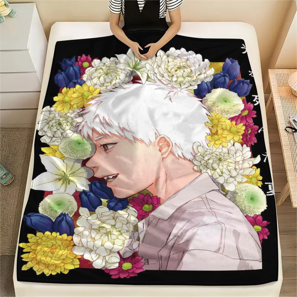 3Pc Summer Hikaru Died Print Flannel Blanket, High quality Comfortable for All Seasons, Home Decor, Warmth and Comfort, Perfect for Christmas Gifts