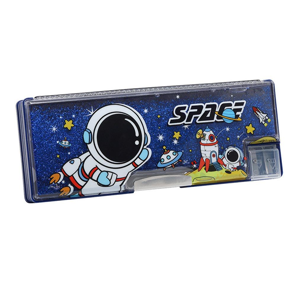 Double Sided Use Pen Box Quicksand Decor Stationery Organizer New Stationery Box  School Office