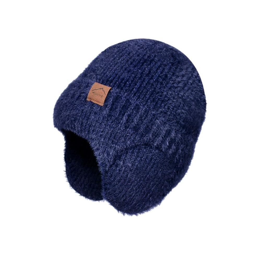 Cold Proof Ear Protection Beanie Cap Headgear Knitted Earflap Hat Earflap Woolen Hat Male/Female