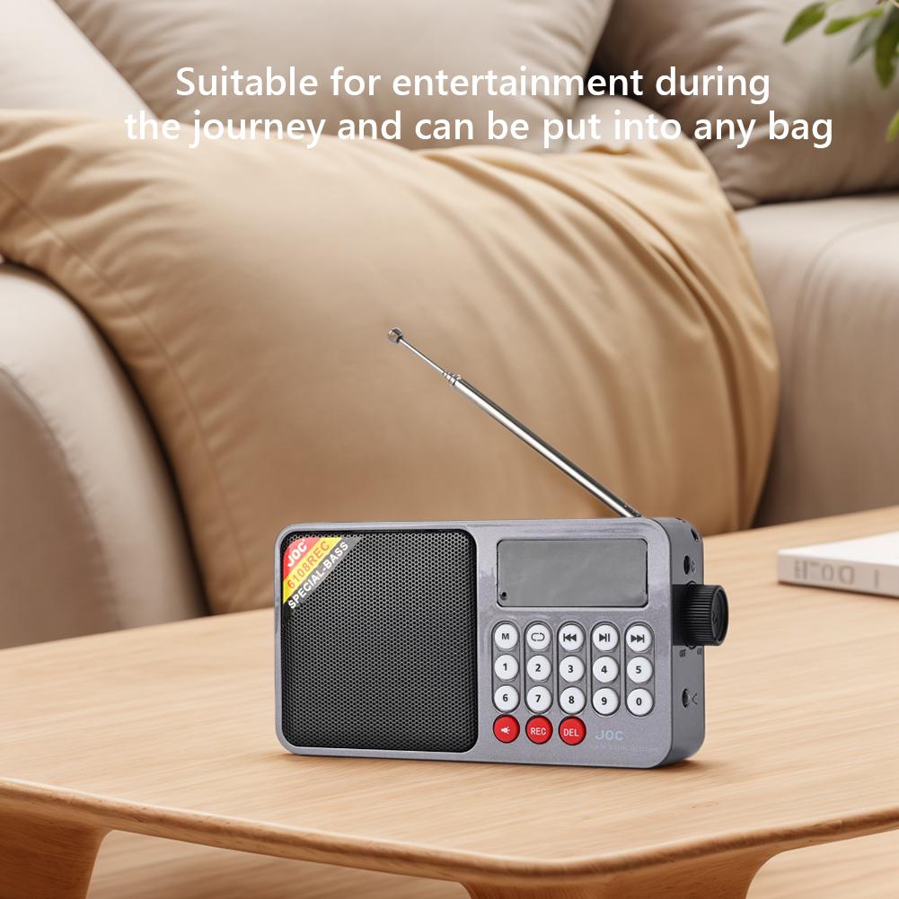 Портативное радио Медиаколонка Поддержка TF-карты USB-накопителя MP3-плеер с LED-экраном для дома и улицы